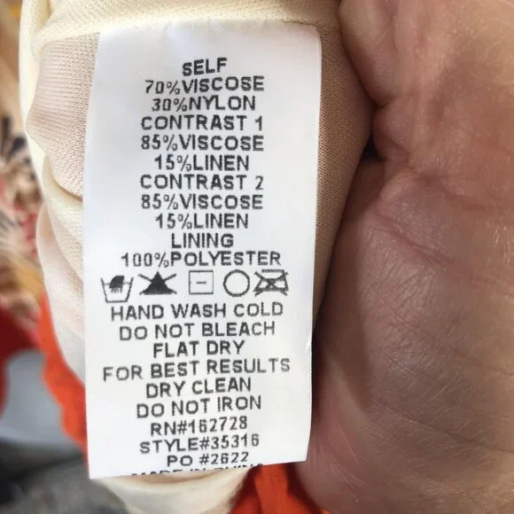 Voy Avara Dress Womens Small Multicolor Puff Sleeve Tiered Boho Festival NEW - Picture 9 of 16